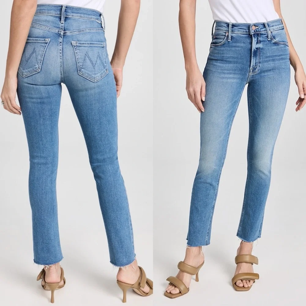 MOTHER Mid Rise Dazzler Ankle Fray Sz 25 - Picture 1 of 6